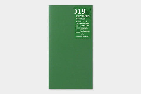 TRAVELER’S notebook Regular 019 (Free Diary, Weekly + Memo)
