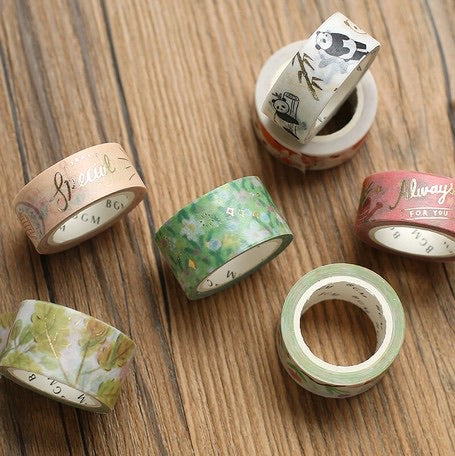 BGM Washi Tape Foil Stamping - Orange Flower