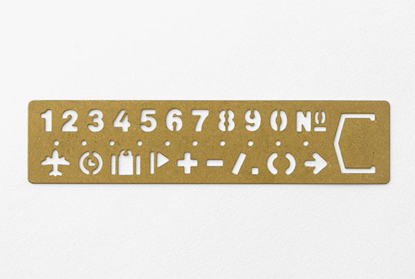 TRC BRASS TEMPLATE BOOKMARK - Number