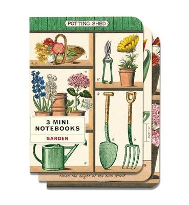 Cavallini 3in1 Mini Notebook - Gardening