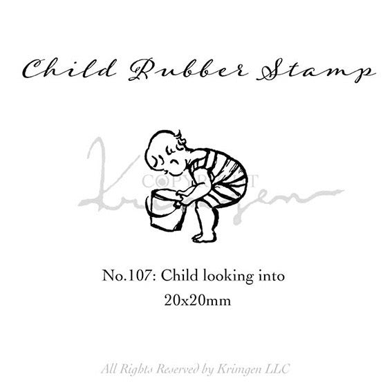KRIMGEN’s Child Rubber Stamp - Looking Into