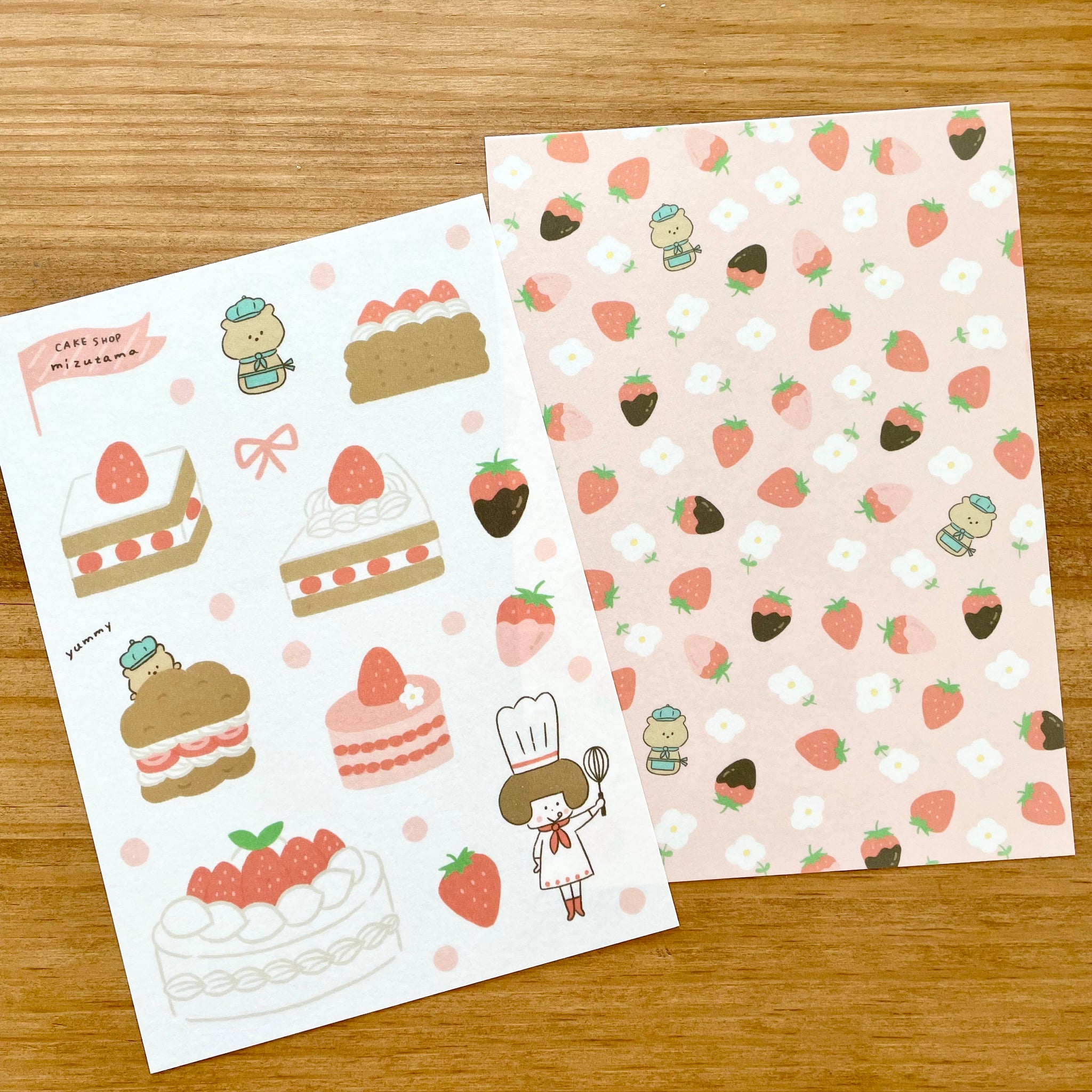Mizutama Cake Shop Sticker Sheet - Cakes