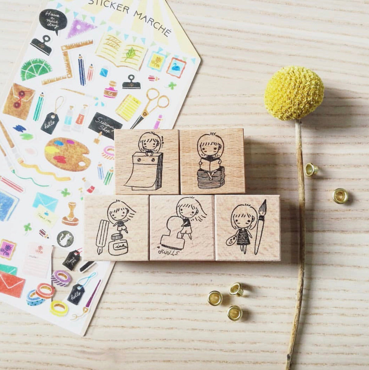 Mini Girl Stationery Stamps