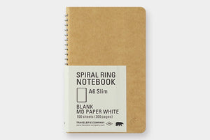TRC SPIRAL RING NOTEBOOK (A6 Slim) Blank MD Paper White