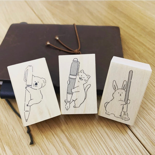 Animal and Stationery Rubber Stamp