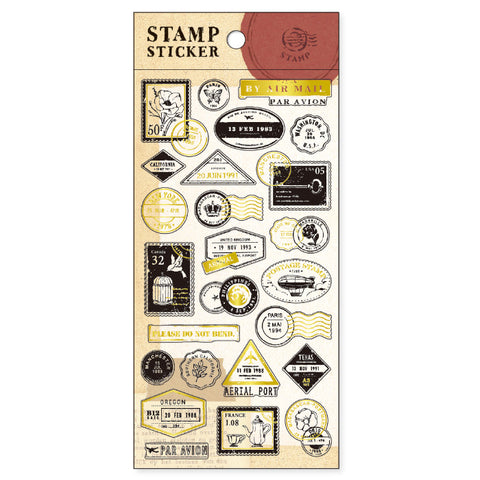 Mind Wave PET Gold Foil Stamp Sticker / Travel Stamp
