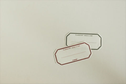 Letterpress Water Adhesive Label Book - Red / Green