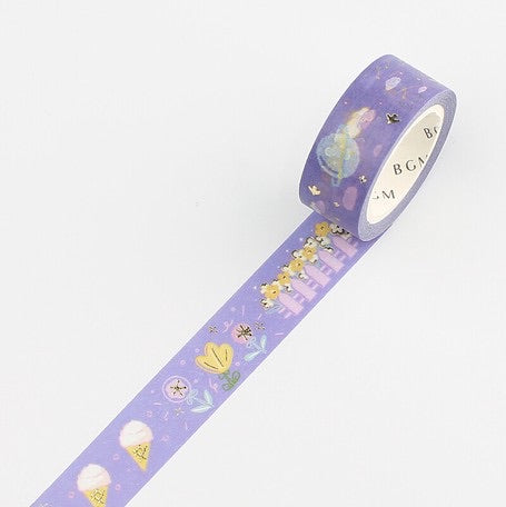 BGM Washi Tape Foil Stamping - Purple Starry Sky