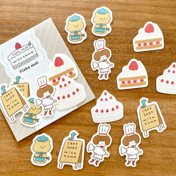 Mizutama Cake Shop Sticker Flake - Baker