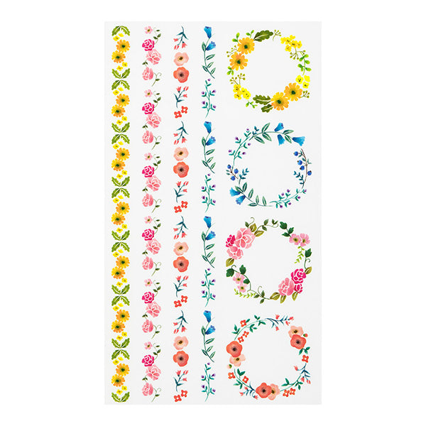 Midori Japan Transfer Sticker - Wreaths