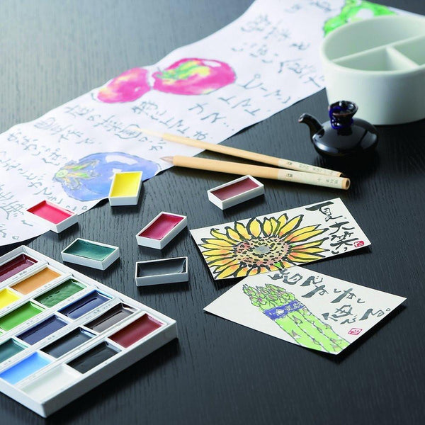 Gansai Tambi Japanese Watercolors Set - 24 colors