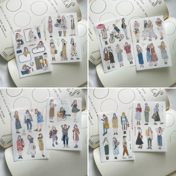PION Girls (12sheets 74 girls!) Print-On Sticker
