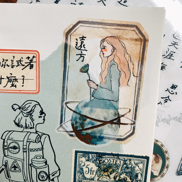 La Dolce Vita “Literary Girl” Print-On Sticker