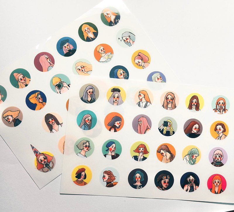 La Dolce Vita Bon Circle & Round Print-On Sticker