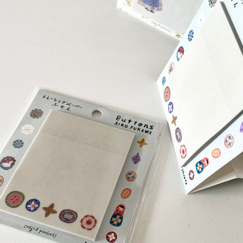 Aiko Fukawa Glassine Sticky Notes - Buttons